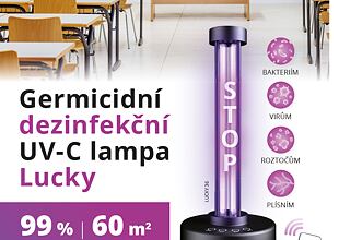 UV-C svítidlo LUCKY - efektivní a rychlá dezinfekce interiérů
