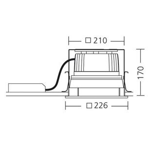 DM225 LED OPAL COVER rozměry