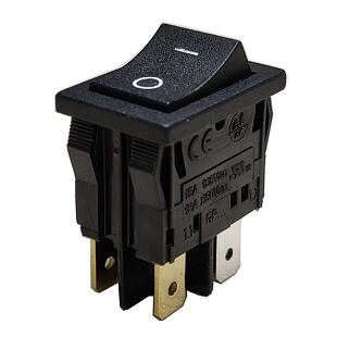 I3910 Kolébkový sp.2xON-OFF 10A/250V BLK