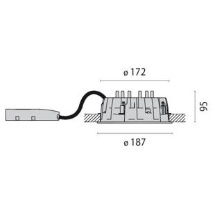 DLSB185 LED OPAL COWER rozměry