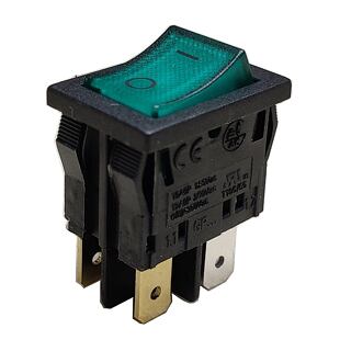I3915 Kolébkový sp.2xON-OFF 10A/250V GRN