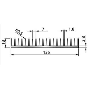 P247 Profil 135x18 L=160mm