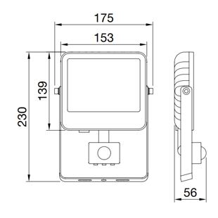ELIA FL XS1 10W 4K 100° PIR GWF1105AL840