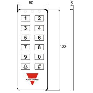 BACC-KEYPAD-DC-U rozměry