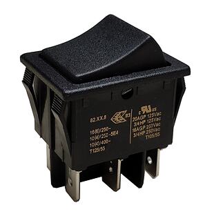 I4700 Kolébkový sp.2xON-ON 16A/250V BLK