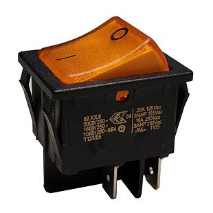 I4712 Kolébkový sp.2xON-OFF 16A/250V YEL