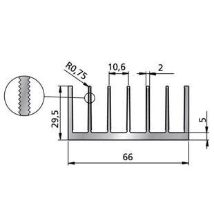 P212 Profil chladiče 1m B1