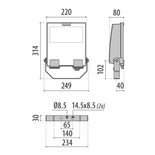 GUELL 1+ A40/W 36W 3K DALI LTF1122DA830