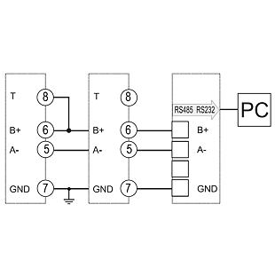 EM271 zapojení Modbus RS485