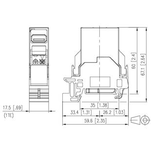 E-DAT TS35 USB A 2.0 (1401U06113KE)