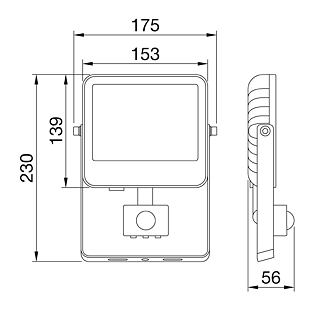 ELIA FL XS2 20W 3K 100° PIR GWF1105BL830