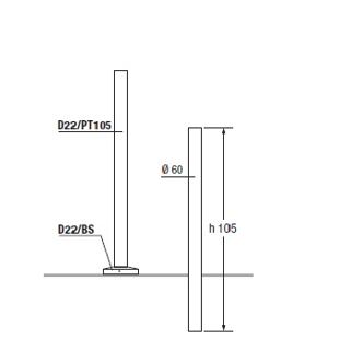 D22 sloupek 105 cm