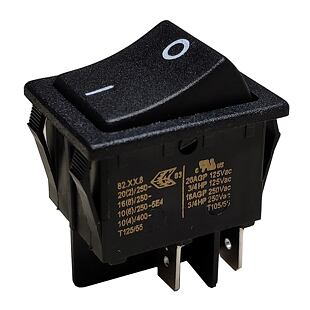 I4720 Kolébkový spínač 2x 16A/250V BLK