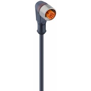 CONB14NF-A10 CON M12 4W ANG 10M PVC