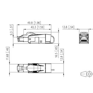 130E405032-E C6A RJ45 field plug pro