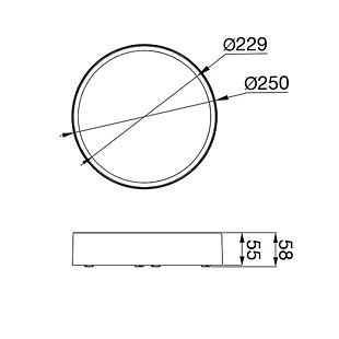 ELIA EL 18W 3K BK OPAL GWF2200LA830