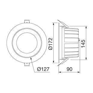 ELIA AL M2 25W 3K D 36° WH GWF1411MG930