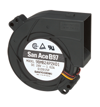 9BMB24P2K01P Fan blower 24V,97x33-6850r