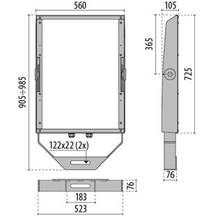 SQUARE_PRO_GLASS rozměry