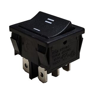 I3703 Kolébkový sp.2xON-OFF 6A/250V BLK