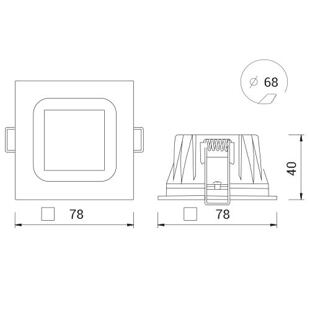 BOX LED MINI - rozměry