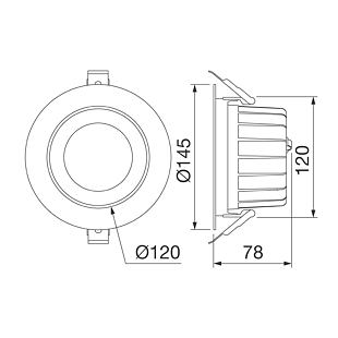 ELIA AL S2 18W 3K D 36° WH GWF1411GG830