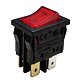 I3913 Kolébkový sp.2xON-OFF 10A/250V RED