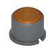 1F034 LK BUTTON Grey -LENS Yellow