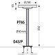D43/PT65 GR TAU Sloupek H= 65cm