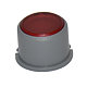 1F038 LK BUTTON Grey -LENS Red